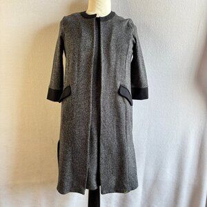 Classic Black & White Dress & Coat Set